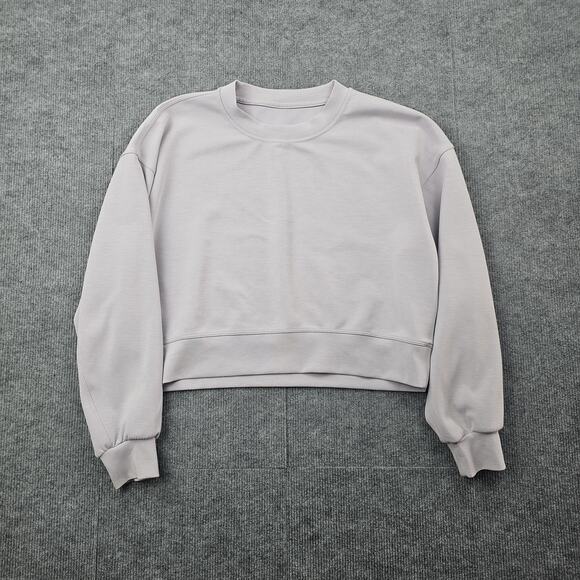 Lululemon Sweatshirt Womens 8 Softstreme Lavender Perfectly Oversized Crop Modal - Picture 1 of 6